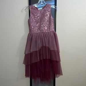 Dark pink dress for little girls